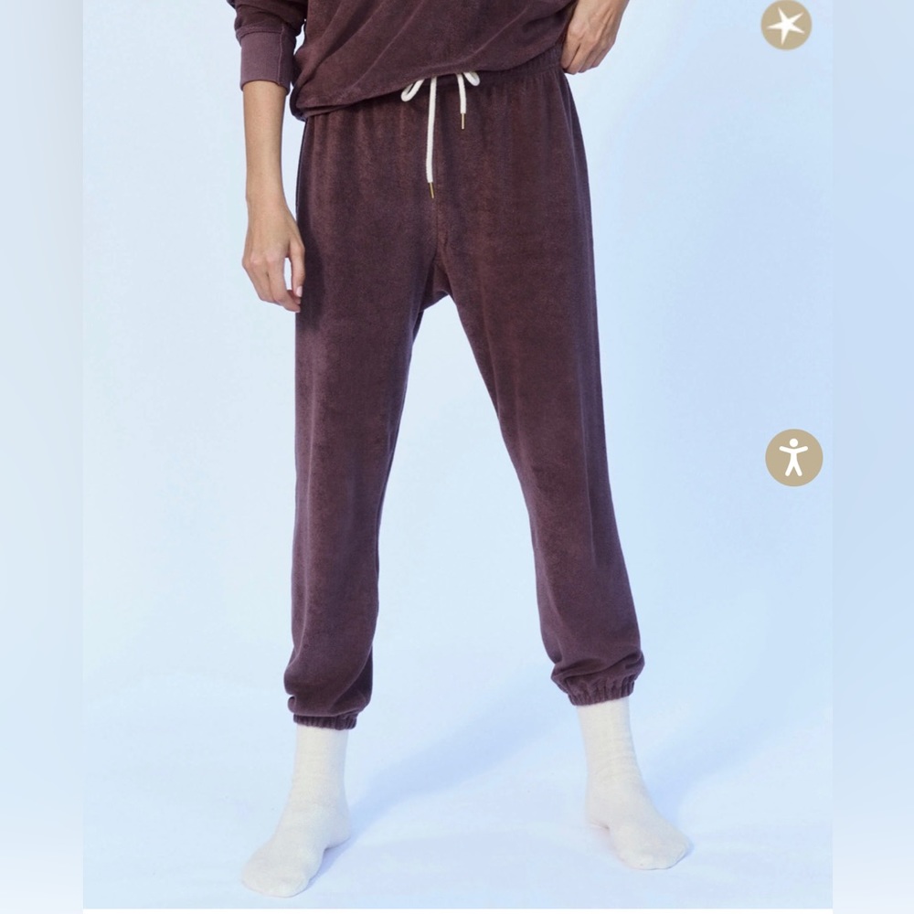 The Great Microterry Track pants in Vintage Mulberry